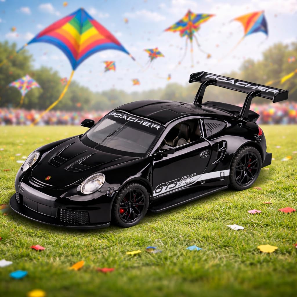 GKNEX 1:32 Porsche 911 GT3 RS Diecast Metal Pull Back Car – 4